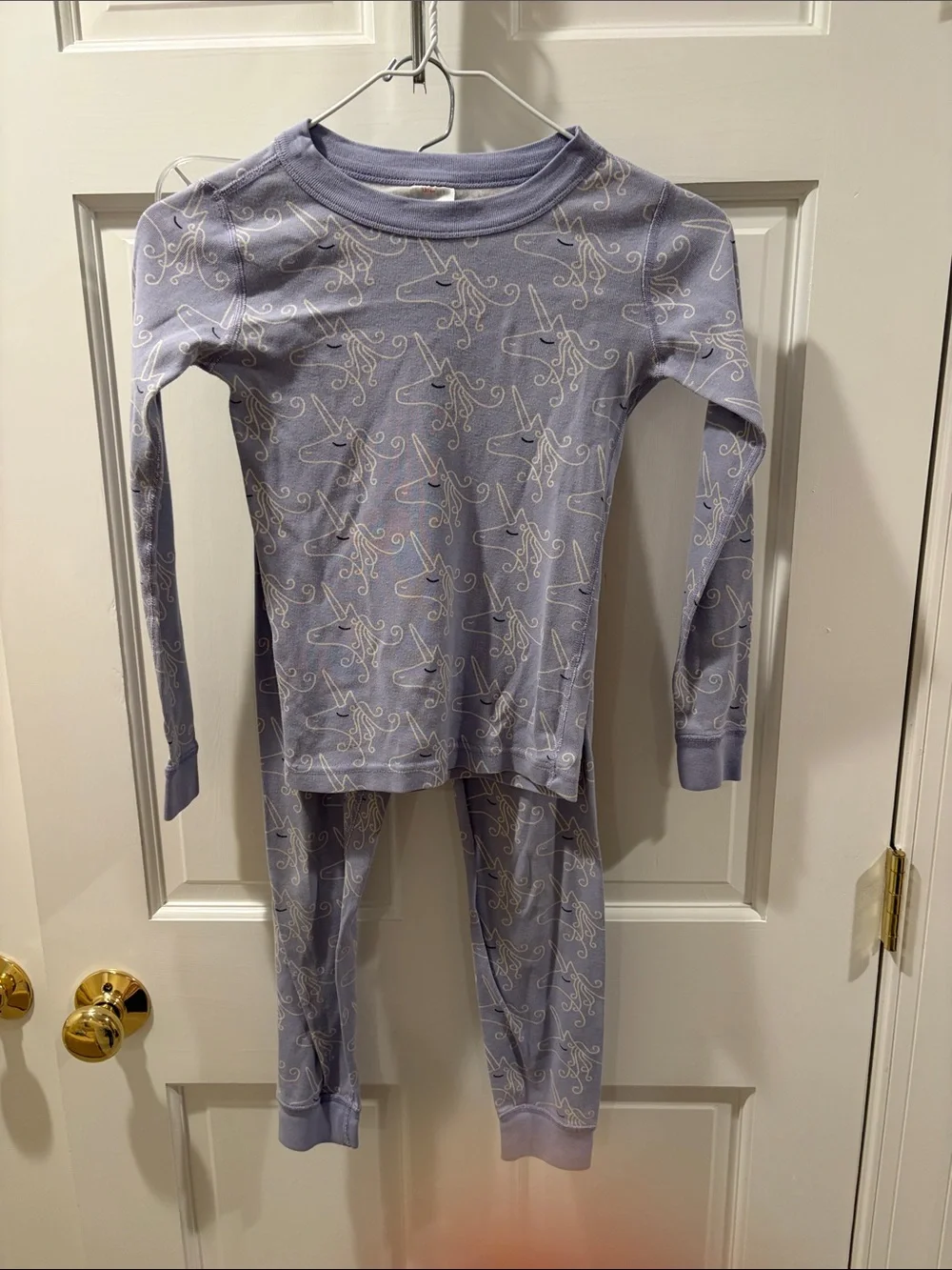Hanna Andersson Lavender Unicorn Long Sleeve Pajama Set